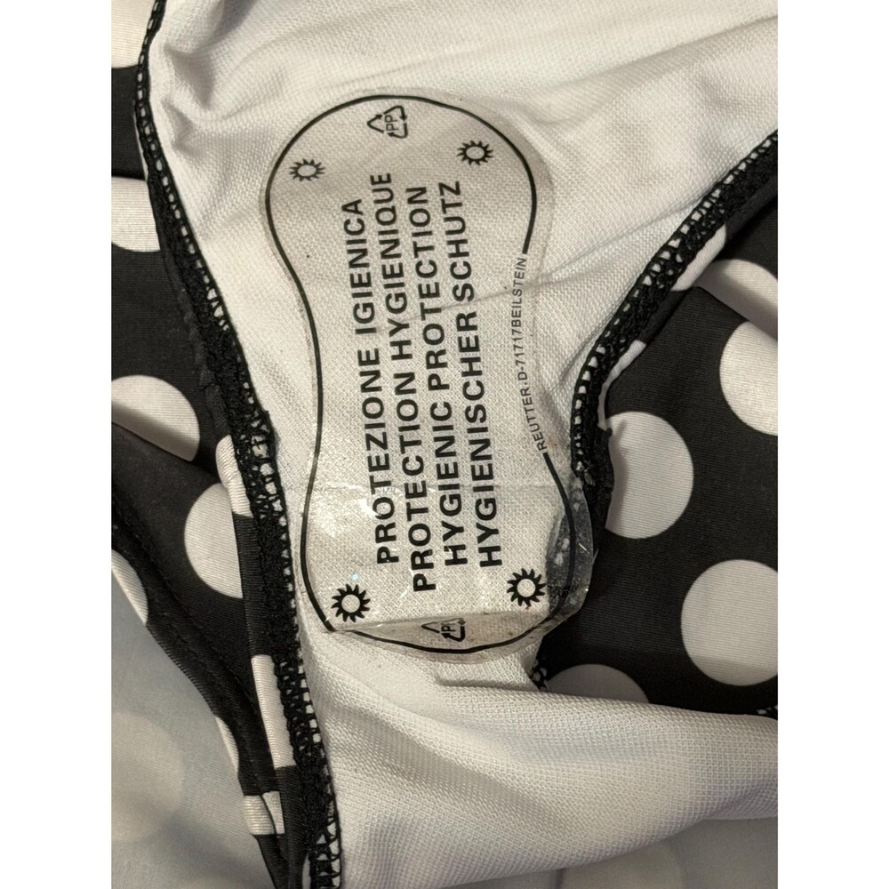 New Black Polka Dot High Waisted Bikini Bottoms Retro Pin Up Swimwear Women’s M - Picture 7 of 7